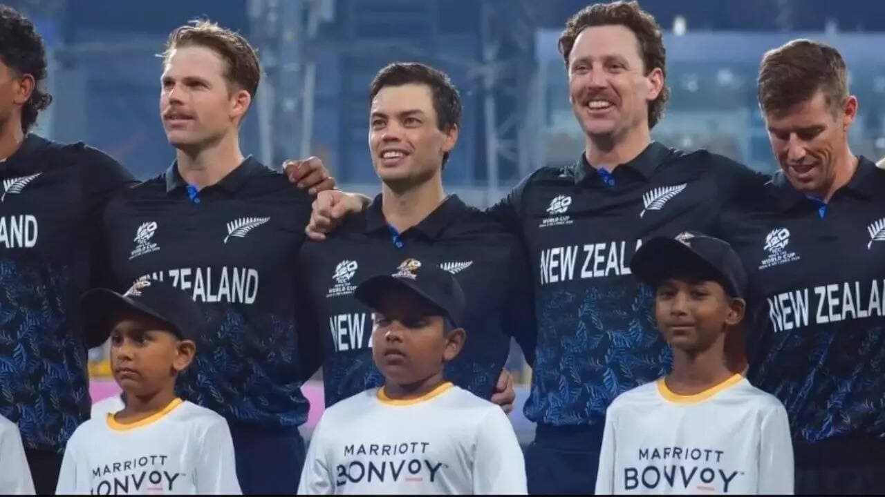 Anthem blunder in Colombo! New Zealand players left laughing before ENG vs NZ clash - Watch